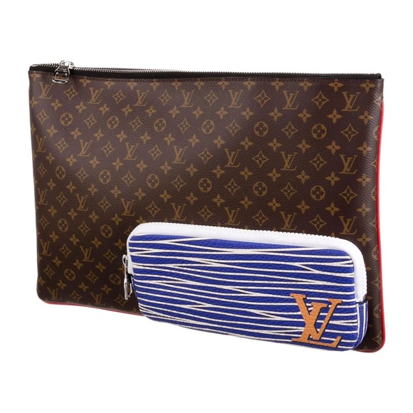 🕹️ Louis Vuitton 🕹️ Monogram A4 Multipocket Pochette Clutch/Laptop Bag  NWT - Picture 2 of 16